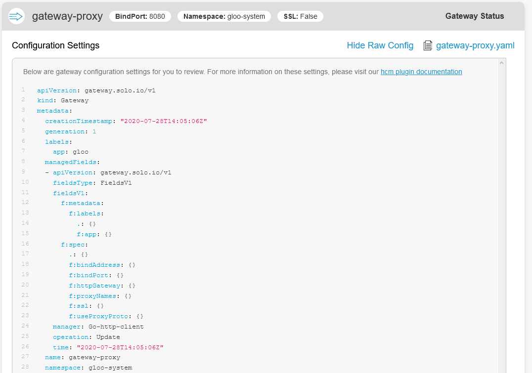 Gloo Gateway Instances Gateway Settings