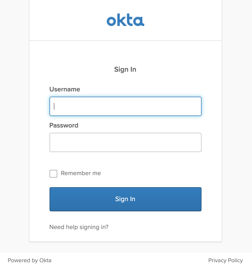 Okta Sign In